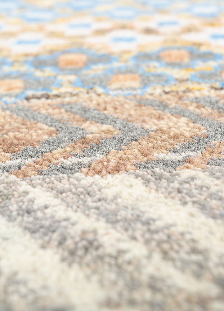 manchaha grey and black wool and bamboo silk Hand Knotted Rug - CloseUp manchaha grey and black wool and bamboo silk Hand Knotted Rug - CloseUp