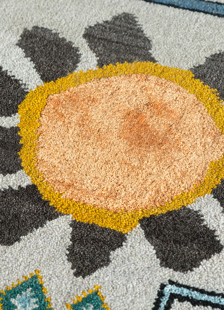 manchaha grey and black wool and bamboo silk Hand Knotted Rug - CloseUp manchaha grey and black wool and bamboo silk Hand Knotted Rug - CloseUp