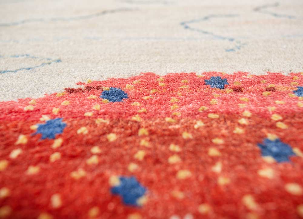 freedom manchaha blue wool and silk Hand Knotted Rug - CloseUp