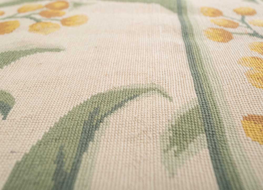 aprezo green cotton  Rug - CloseUp