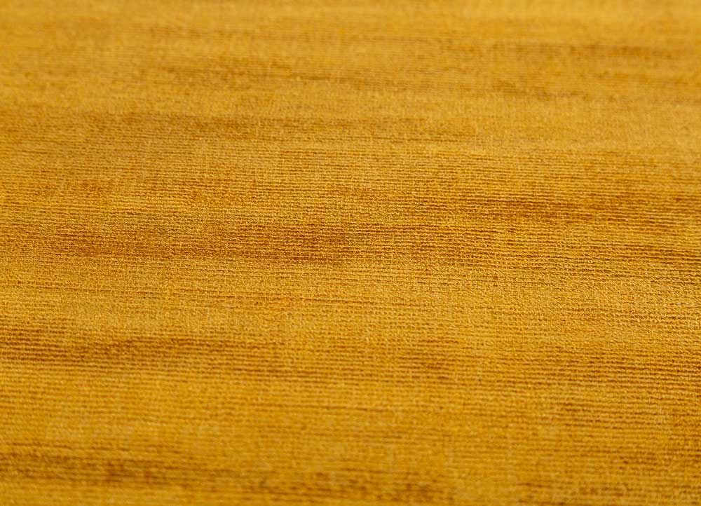 basis gold viscose Hand Loom Rug - CloseUp