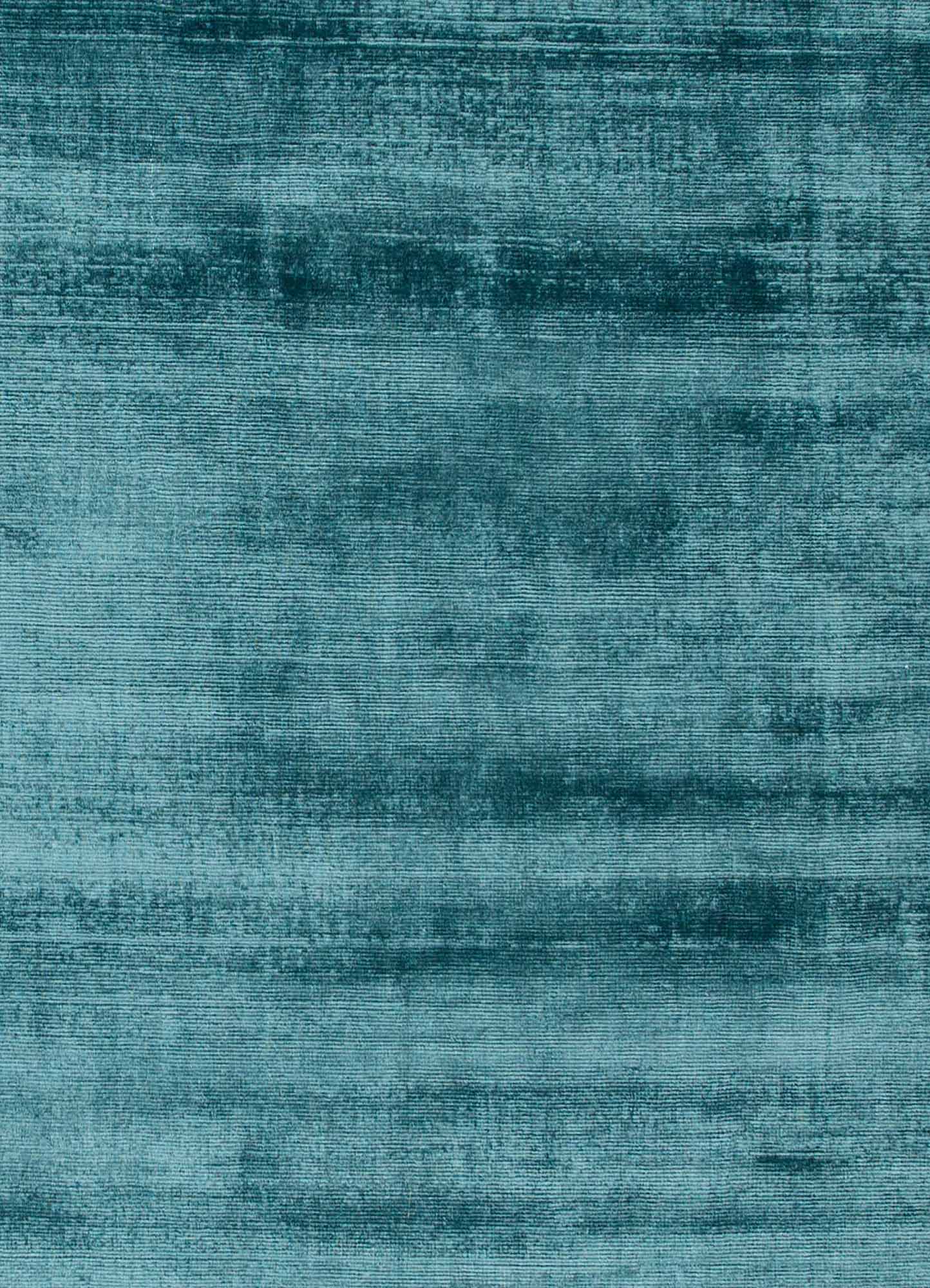 basis blue viscose Hand Loom Rug - CloseUp