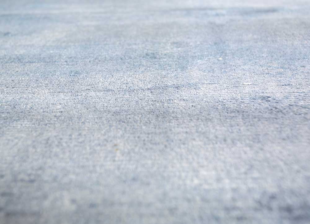 basis blue viscose Hand Loom Rug - CloseUp