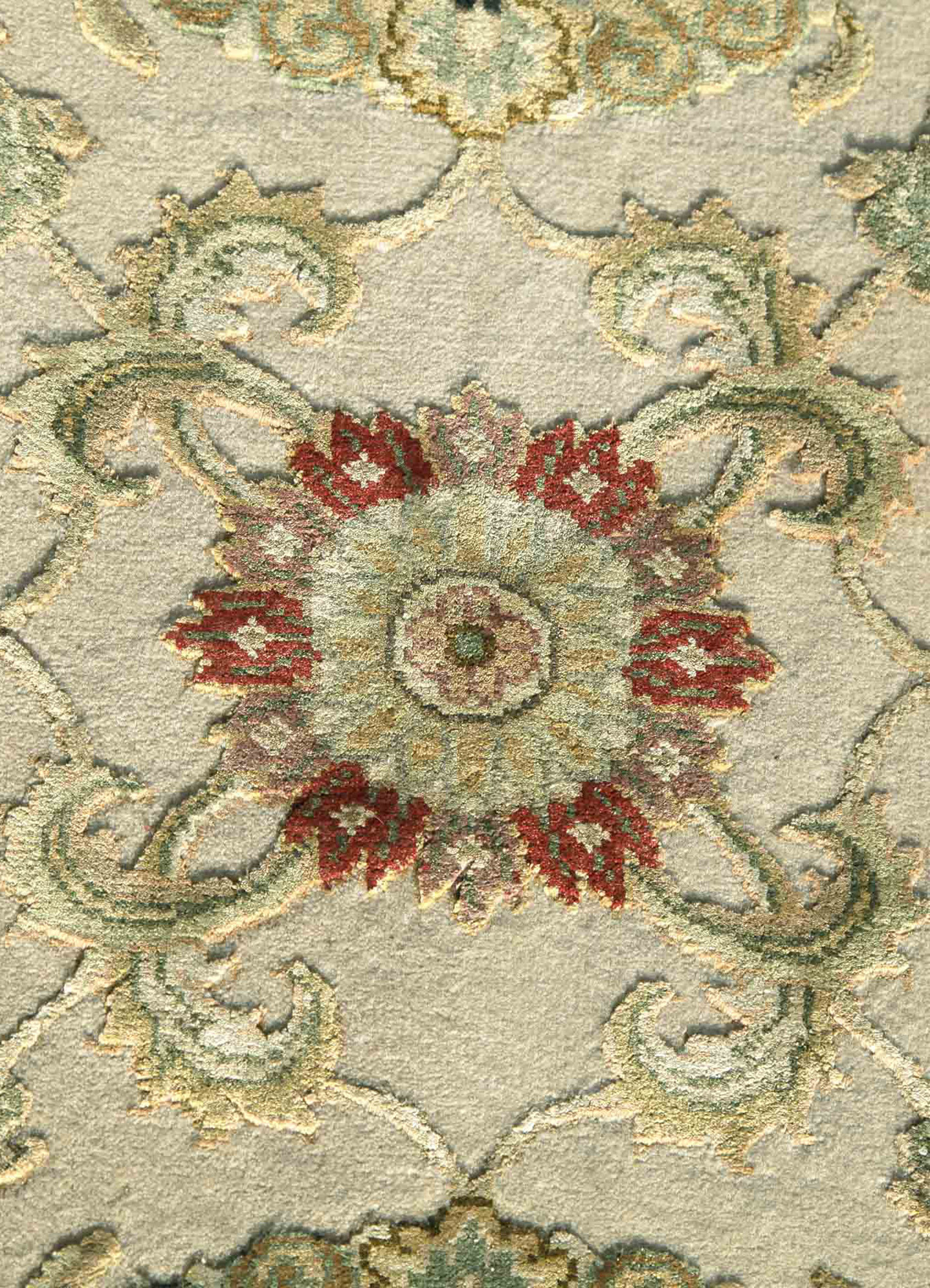 aurora gold wool and silk Hand Knotted Rug - CloseUp aurora gold wool and silk Hand Knotted Rug - CloseUp