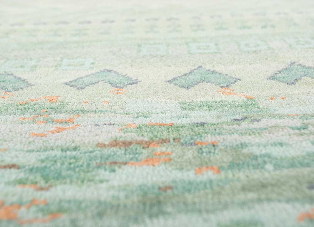 manchaha green wool and bamboo silk Hand Knotted Rug - CloseUp manchaha green wool and bamboo silk Hand Knotted Rug - CloseUp