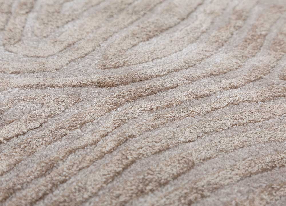 come around ivory wool and viscose Hand Tufted Rug - CloseUp