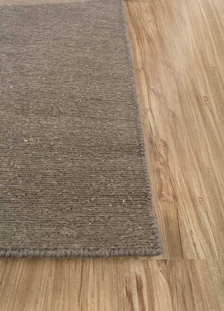 aprezo beige and brown cotton Hand Knotted Rug - Corner