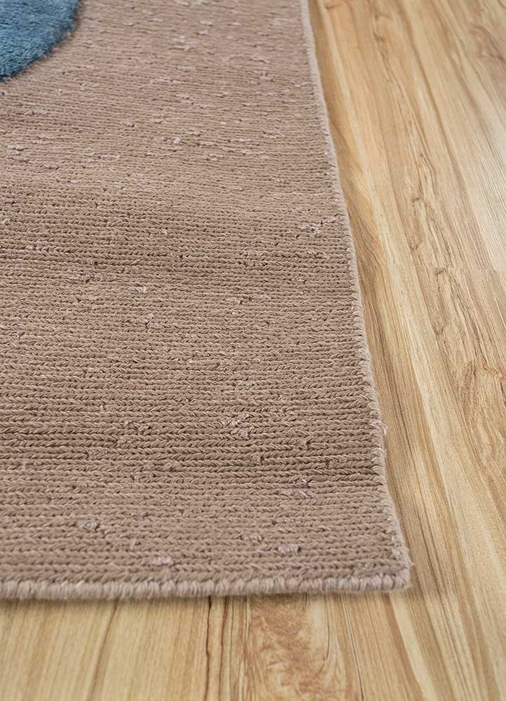 aprezo grey and black cotton Hand Knotted Rug - Corner