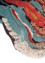 wall installation blue wool and bamboo silk Hand Knotted Rug - Corner wall installation blue wool and bamboo silk Hand Knotted Rug - Corner