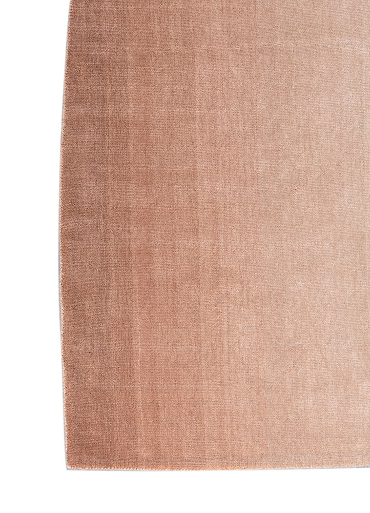 jean red and orange wool Hand Loom Rug - Corner