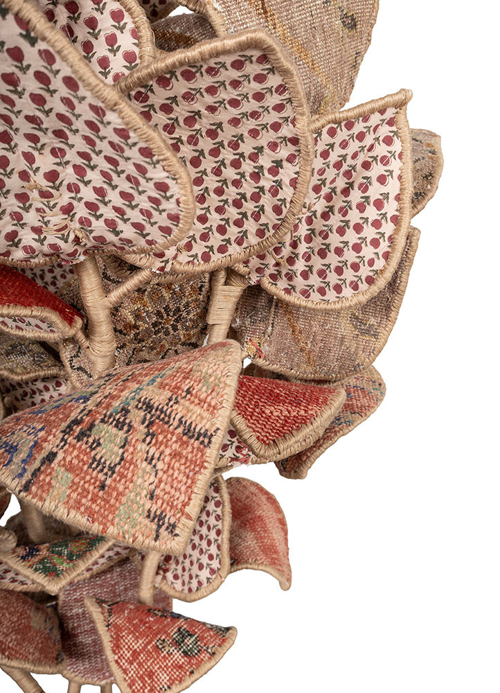 objects beige and brown wool and bamboo silk ART WORK Rug - Corner objects beige and brown wool and bamboo silk ART WORK Rug - Corner