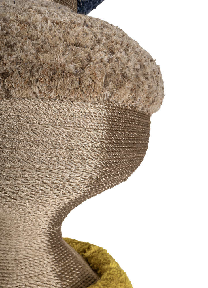 objects beige and brown wool and plyboard ART WORK Rug - Corner objects beige and brown wool and plyboard ART WORK Rug - Corner