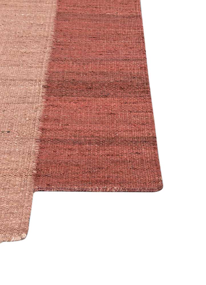 daaira red and orange jute and hemp Flat Weaves Rug - Corner