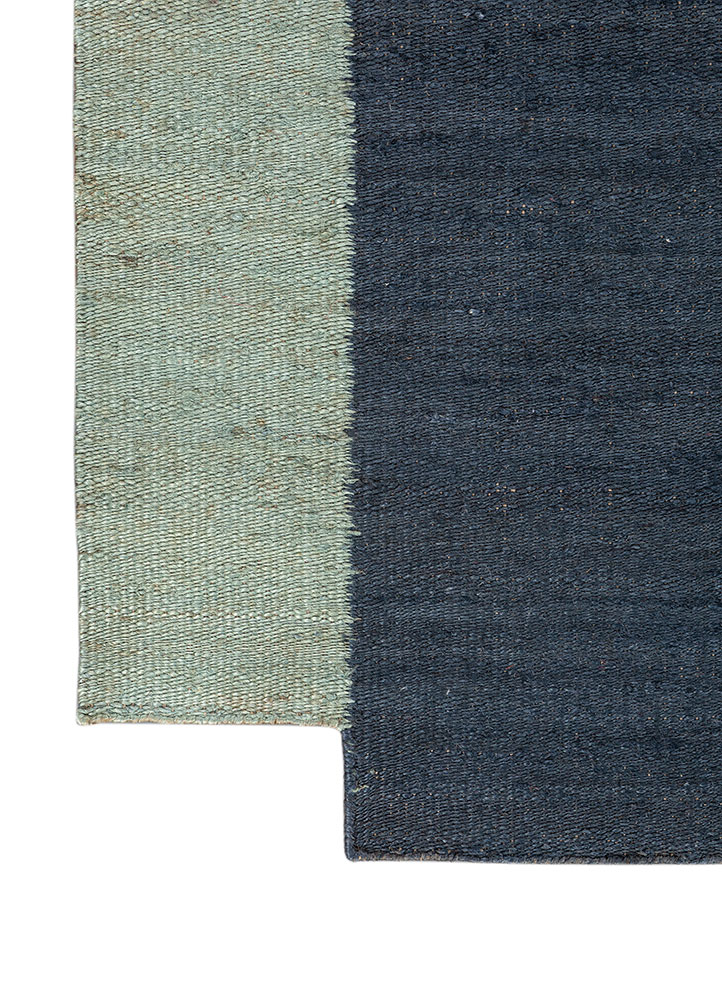 daaira blue jute and hemp Flat Weaves Rug - Corner