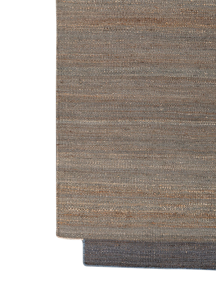 daaira grey and black jute and hemp Flat Weaves Rug - Corner