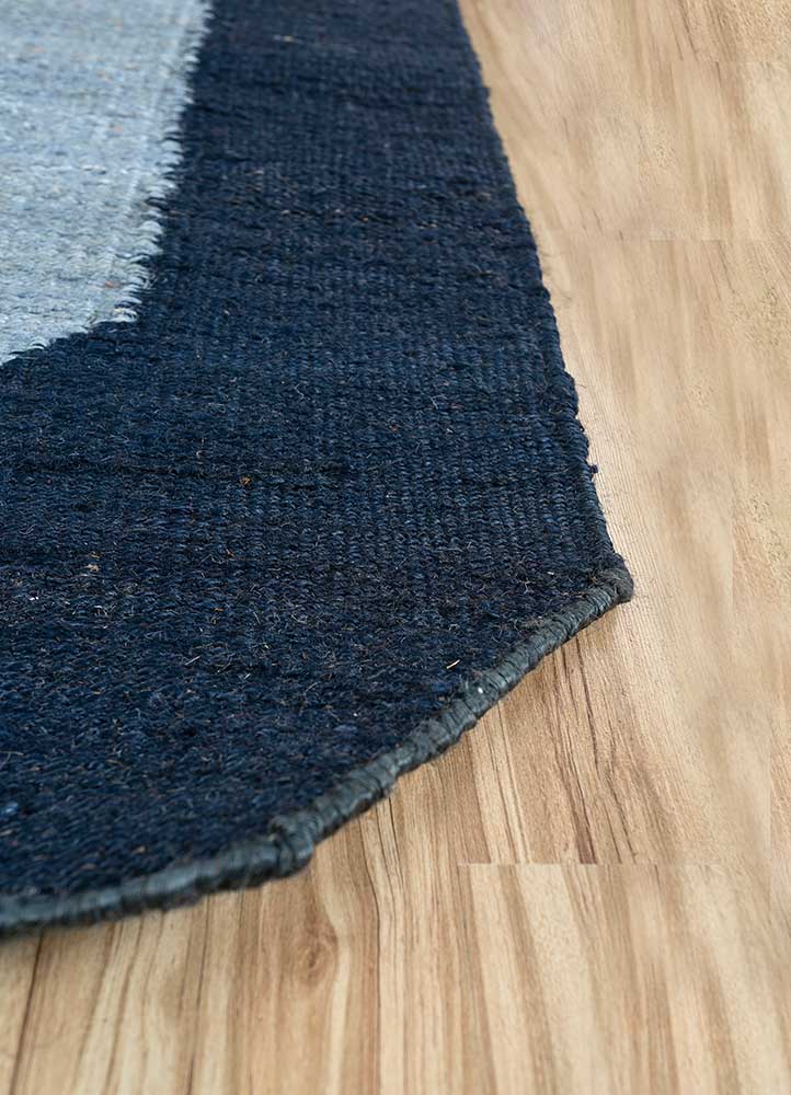 daaira blue jute and hemp Flat Weaves Rug - Corner