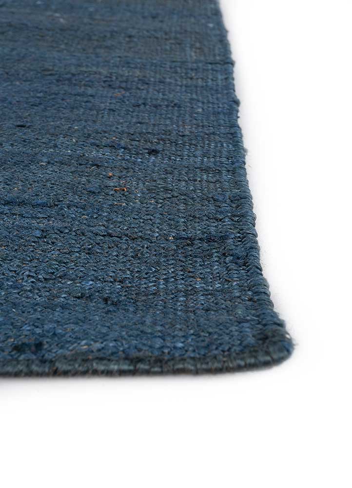 daaira blue jute and hemp Flat Weaves Rug - Corner