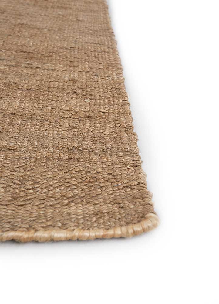 daaira beige and brown jute and hemp Flat Weaves Rug - Corner