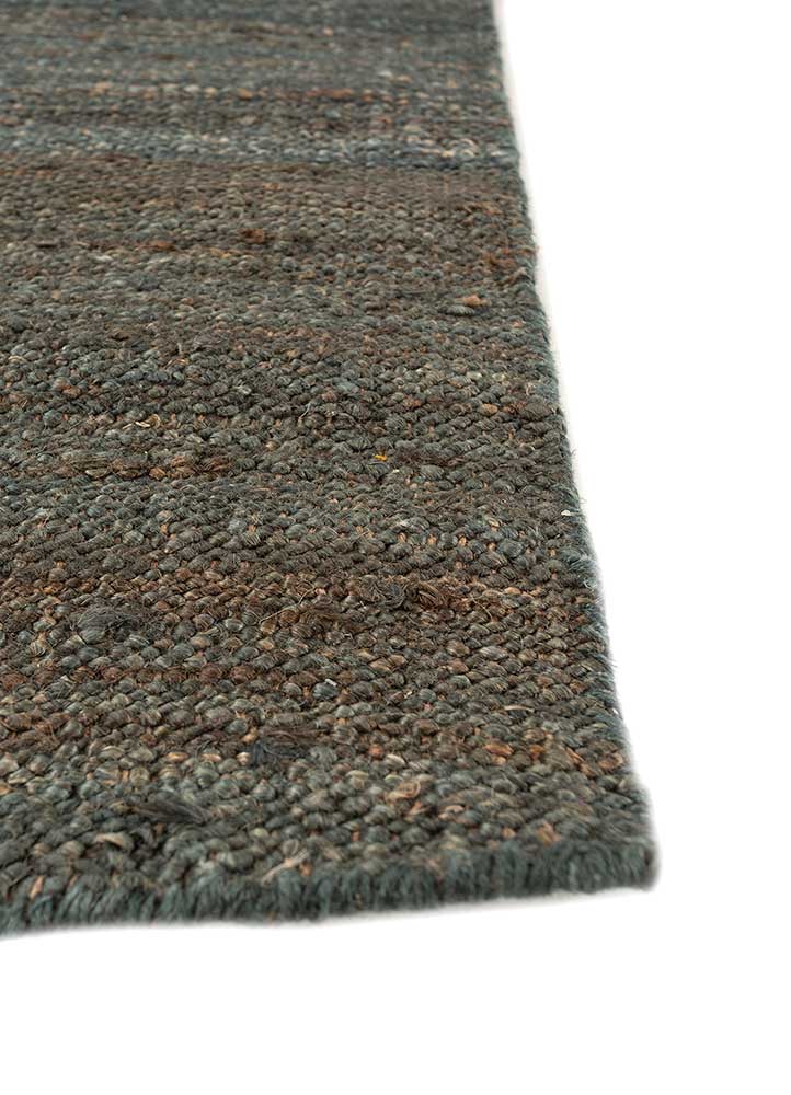 daaira grey and black jute and hemp Flat Weaves Rug - Corner