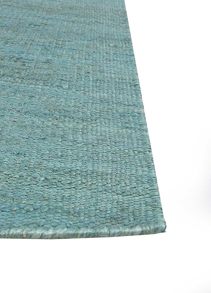 daaira blue jute and hemp Flat Weaves Rug - Corner