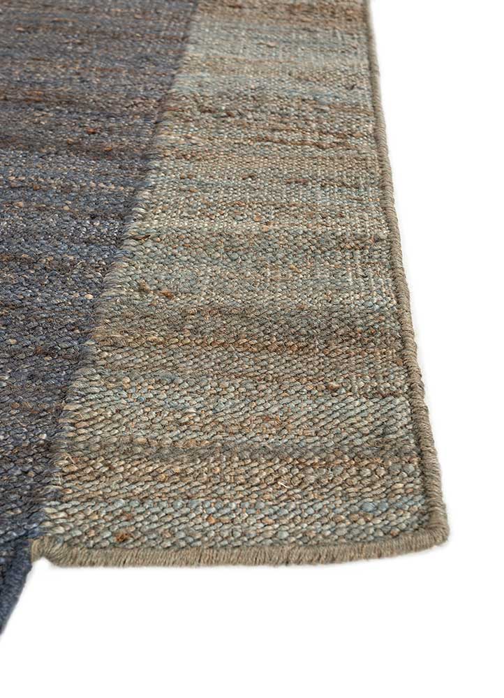 daaira blue jute and hemp Flat Weaves Rug - Corner