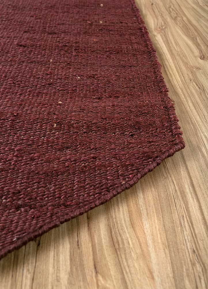 daaira red and orange jute and hemp Flat Weaves Rug - Corner