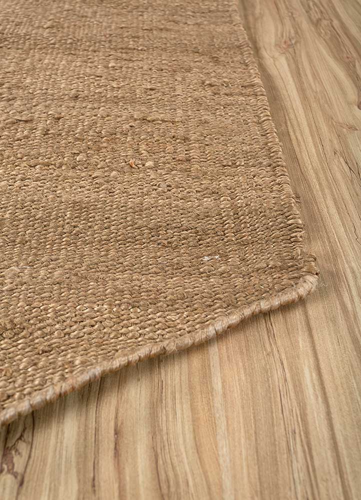 daaira beige and brown jute and hemp Flat Weaves Rug - Corner