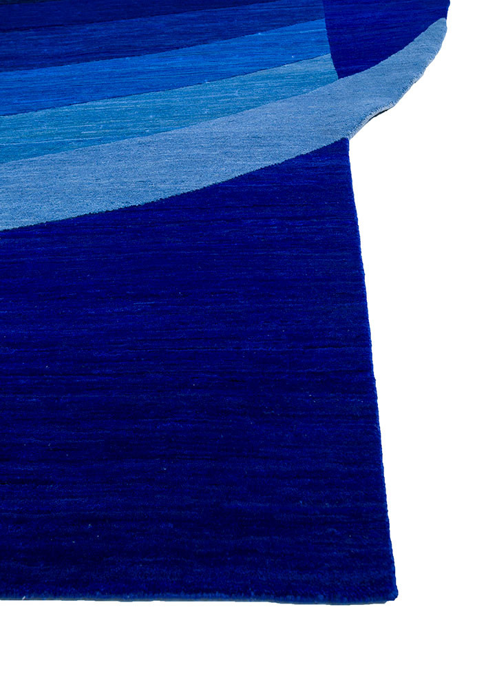 brahmaand blue wool Hand Knotted Rug - Corner brahmaand blue wool Hand Knotted Rug - Corner