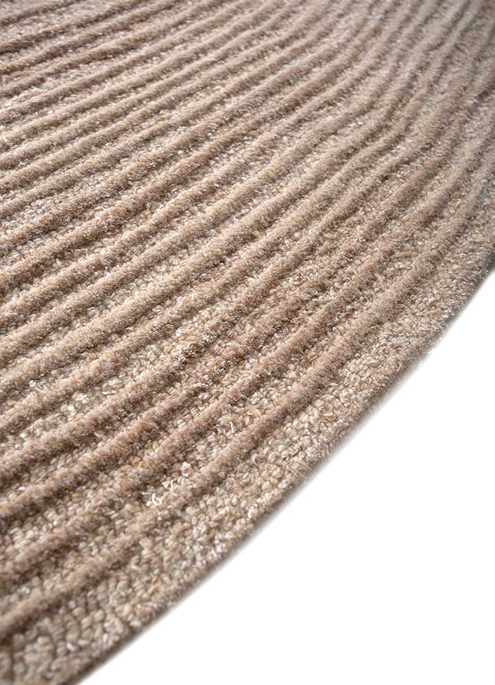 pathways beige and brown wool and viscose Hand Tufted Rug - Corner