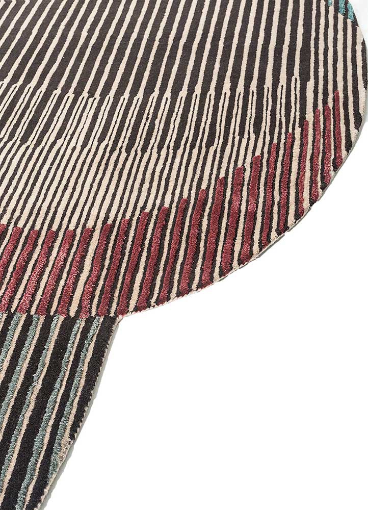 jaipur wunderkammer grey and black wool and viscose Hand Tufted Rug - Corner jaipur wunderkammer grey and black wool and viscose Hand Tufted Rug - Corner