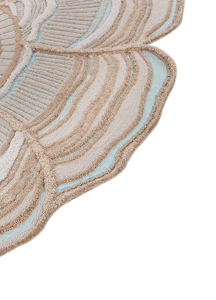 aurelia ivory wool and viscose Hand Tufted Rug - Corner