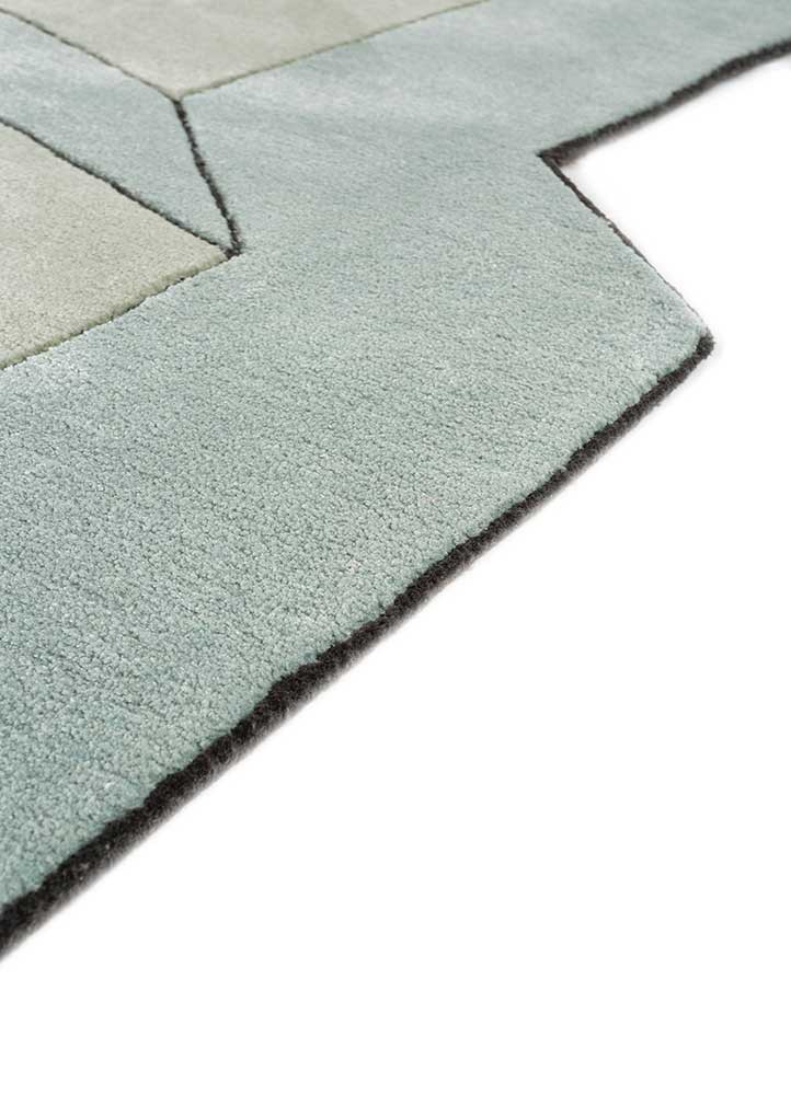 archetype blue wool and viscose Hand Tufted Rug - Corner archetype blue wool and viscose Hand Tufted Rug - Corner