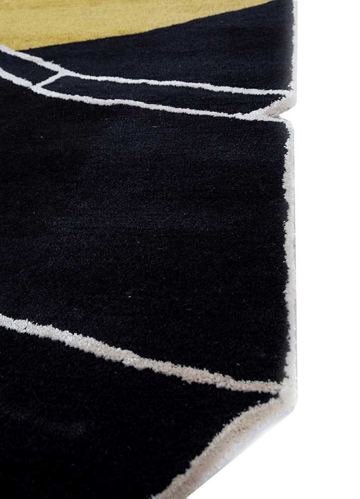 archetype gold wool and viscose Hand Tufted Rug - Corner