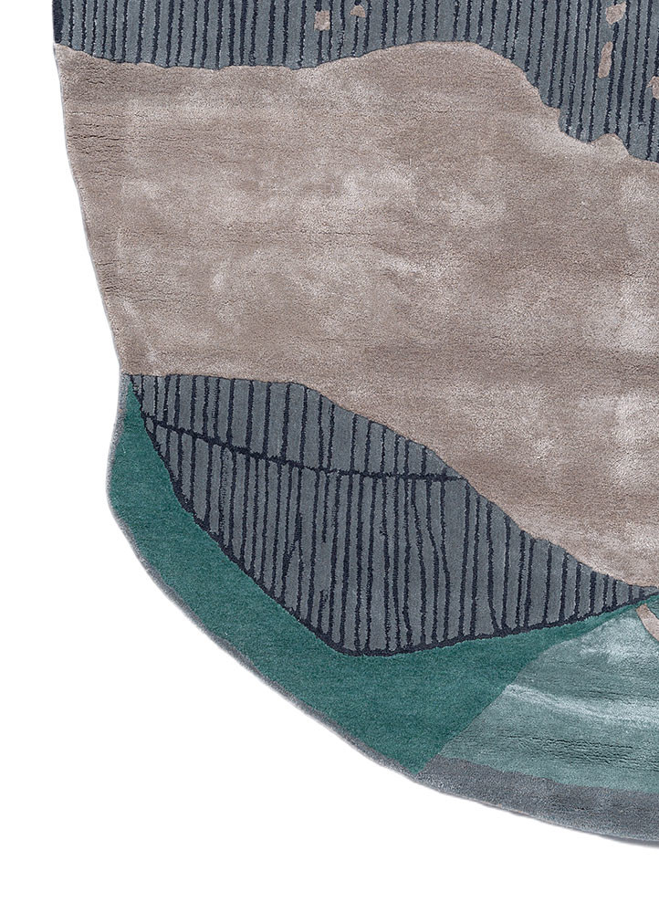 adrift grey and black wool and viscose Hand Tufted Rug - Corner adrift grey and black wool and viscose Hand Tufted Rug - Corner