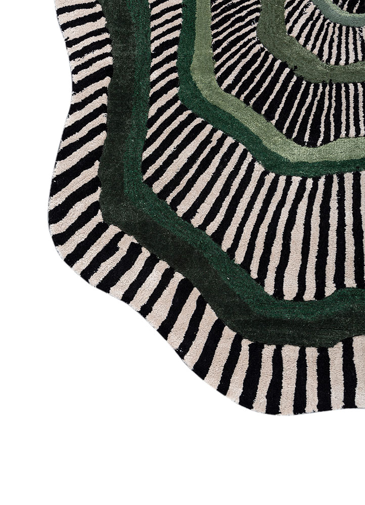 adrift grey and black wool and viscose Hand Tufted Rug - Corner adrift grey and black wool and viscose Hand Tufted Rug - Corner