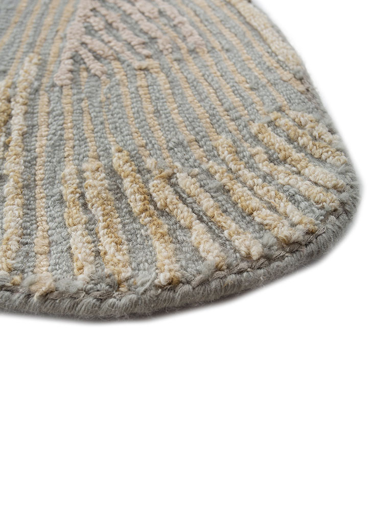 aurelia blue wool and viscose and silk Hand Tufted Rug - Corner