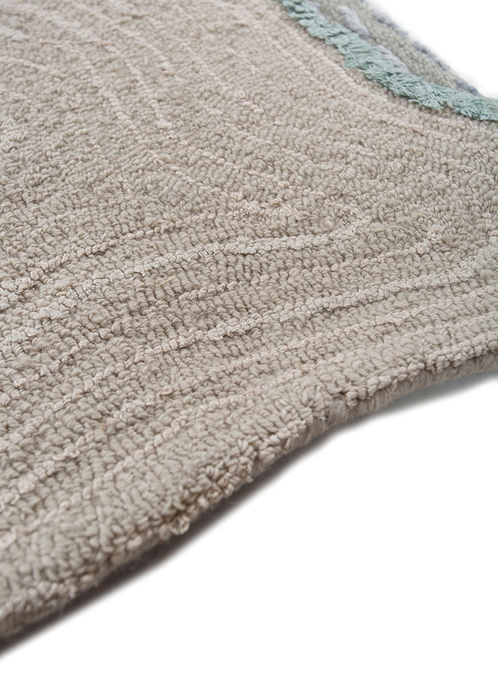 aurelia ivory wool and viscose Hand Tufted Rug - Corner