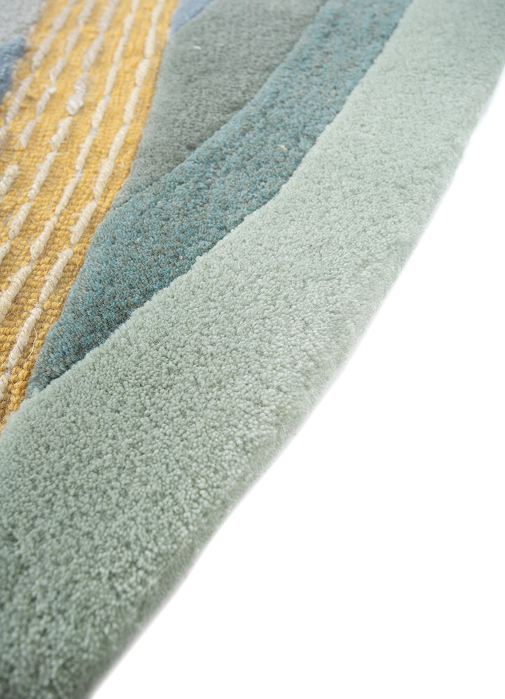 aurelia ivory wool and viscose and silk Hand Tufted Rug - Corner