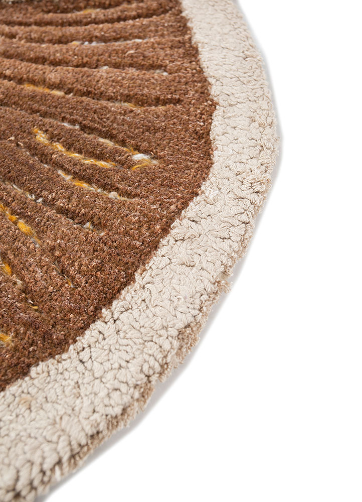 aurelia red and orange wool and viscose Hand Tufted Rug - Corner