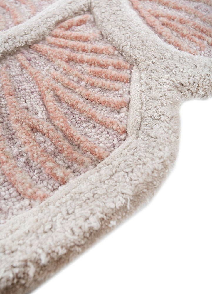 aurelia pink and purple wool and viscose Hand Tufted Rug - Corner