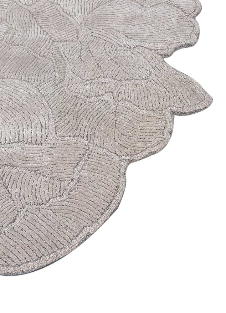 aurelia ivory wool and viscose Hand Tufted Rug - Corner