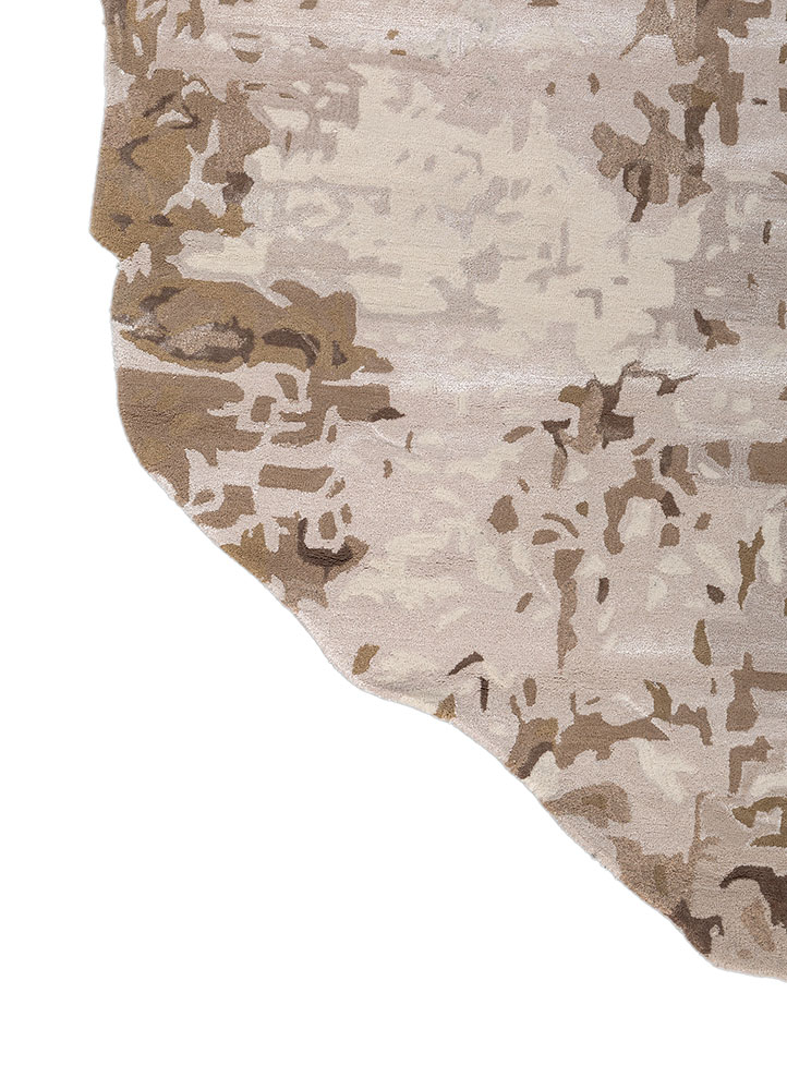 genesis ivory wool and viscose Hand Tufted Rug - Corner