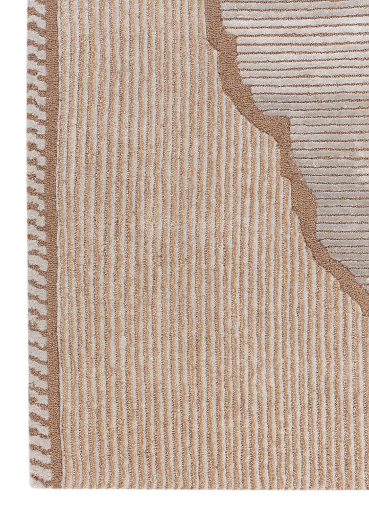 white noise ivory wool and viscose Hand Tufted Rug - Corner white noise ivory wool and viscose Hand Tufted Rug - Corner