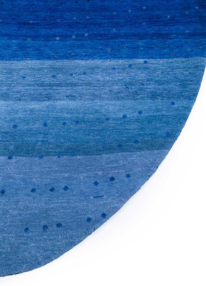 brahmaand blue wool Hand Knotted Rug - Corner brahmaand blue wool Hand Knotted Rug - Corner