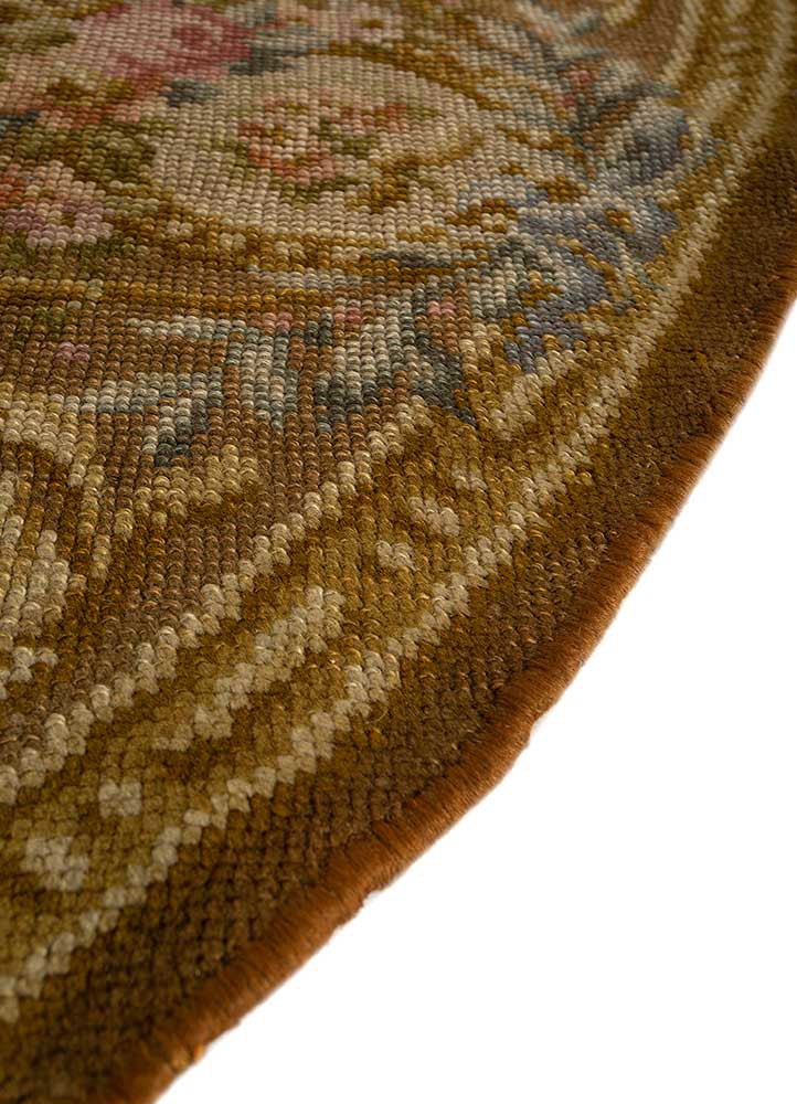 aalam beige and brown wool Hand Knotted Rug - Corner aalam beige and brown wool Hand Knotted Rug - Corner