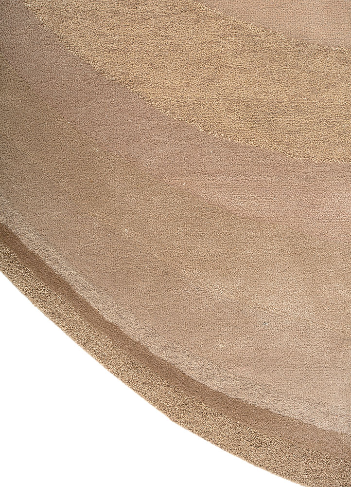 caliedo beige and brown wool and viscose Hand Tufted Rug - Corner