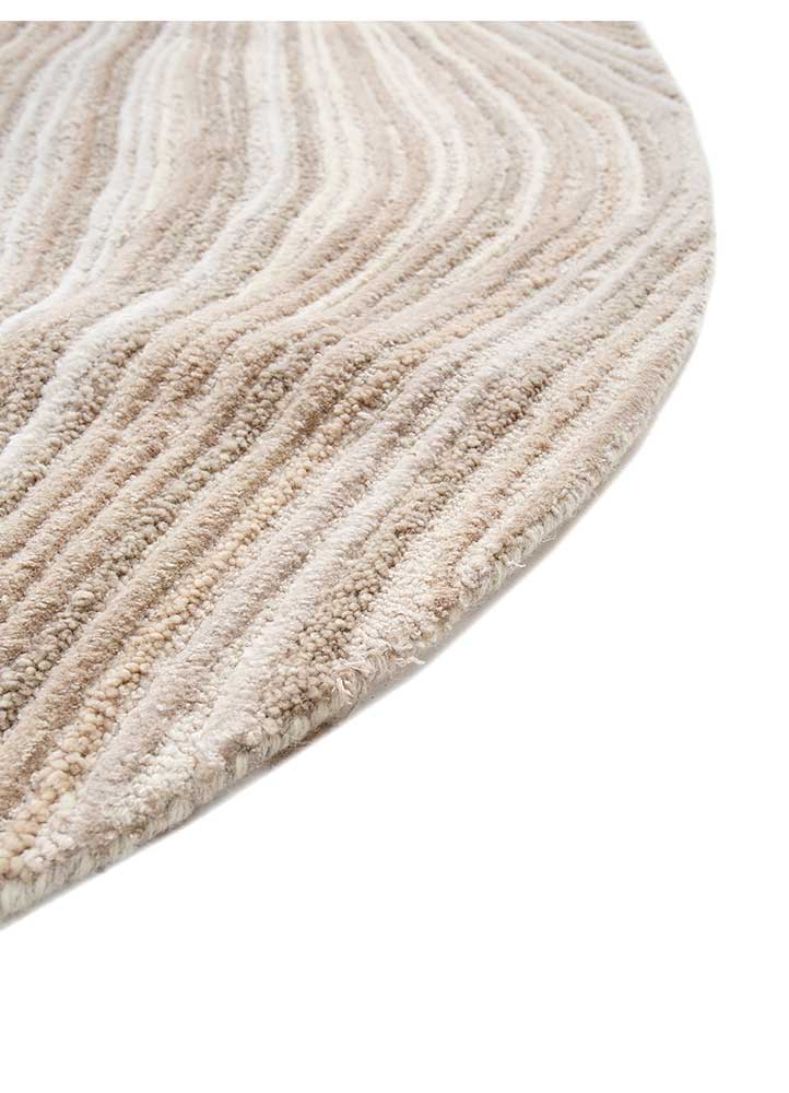 pathways ivory wool and viscose Hand Tufted Rug - Corner