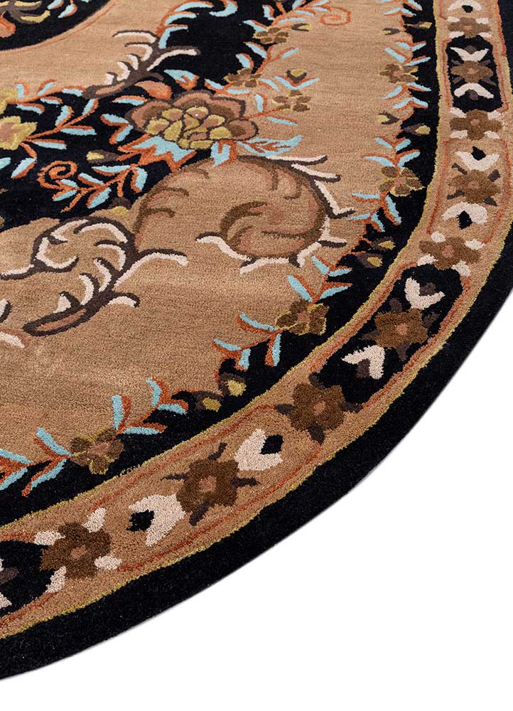 kora gold viscose Hand Tufted Rug - Corner