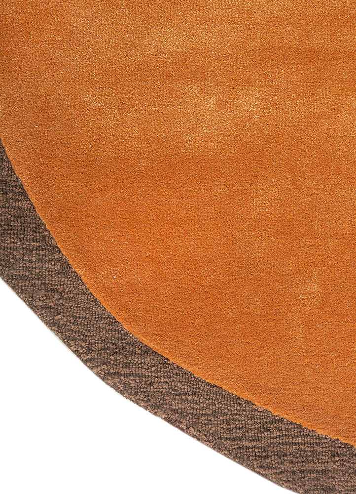 cera red and orange wool and viscose Hand Tufted Rug - Corner