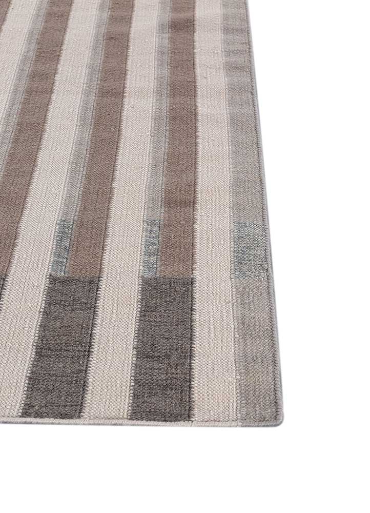 alhambra ivory wool Flat Weaves Rug - Corner